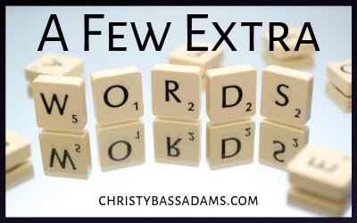 May 15,2019: A Few Extra Words